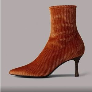 rag & bone Rust Ribbed Ankle Booties